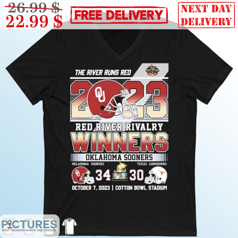 The River Runs Red 2023 Red River Rivalry Winners 34-30 Shirt