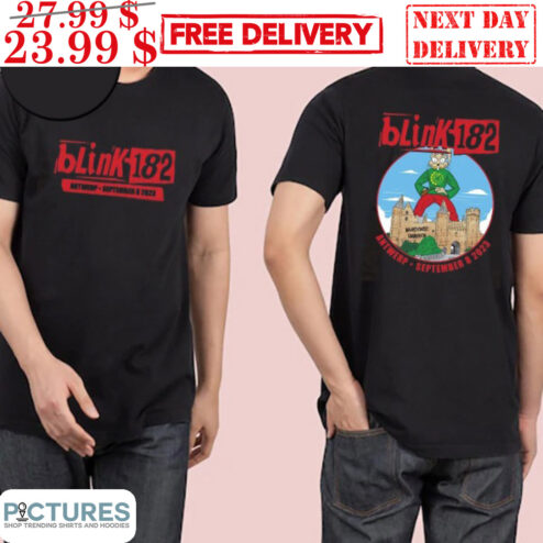 Blink-182 Antwerp Belgium September 08 2023 Bunny Tour Shirt