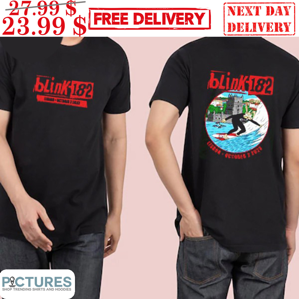 Blink-182 Lisbon Altice Arena Portugal October 02 2023 Surfing Bunny Shirt