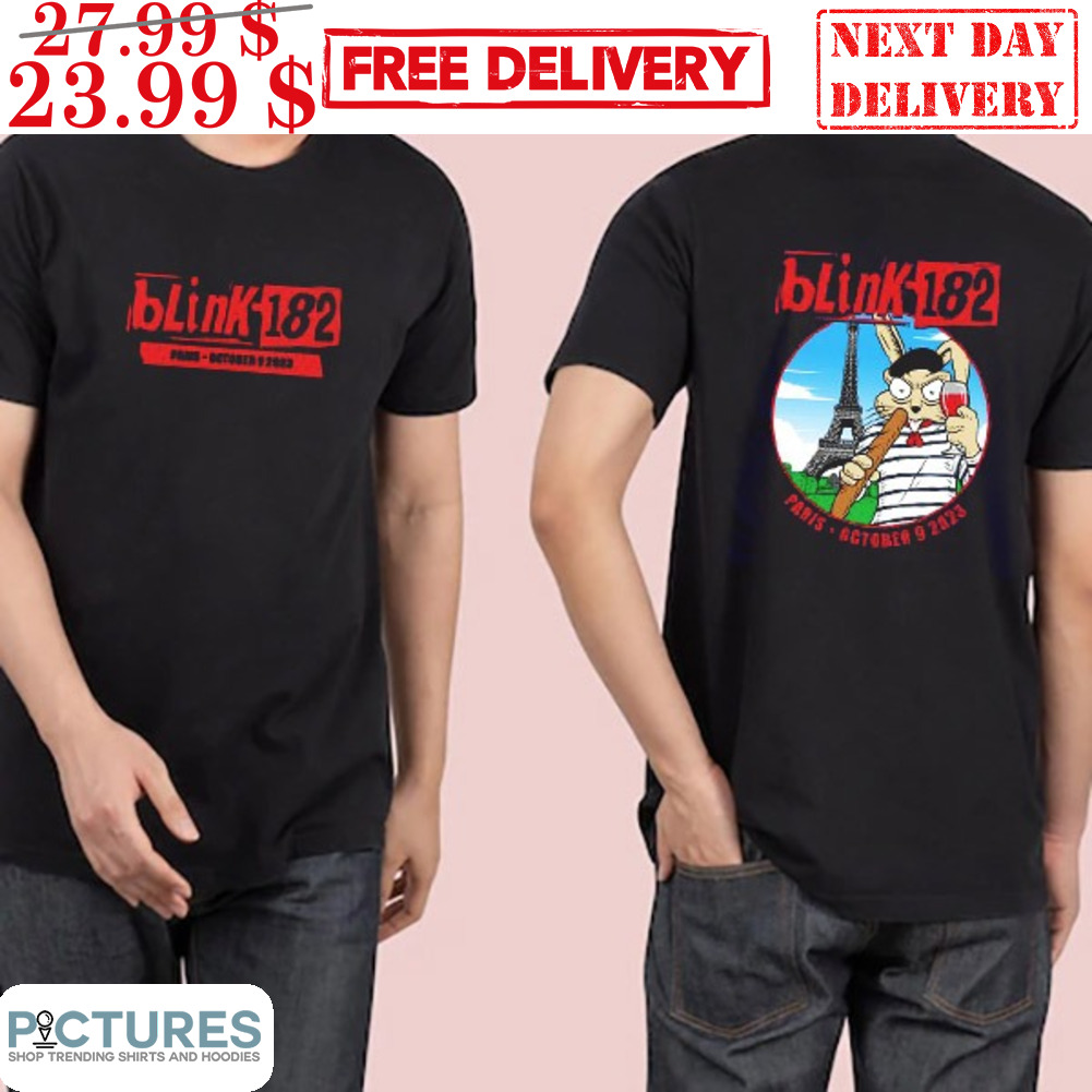 Blink-182 Paris October 9 2023 Eiffel Tower Tour Shirt