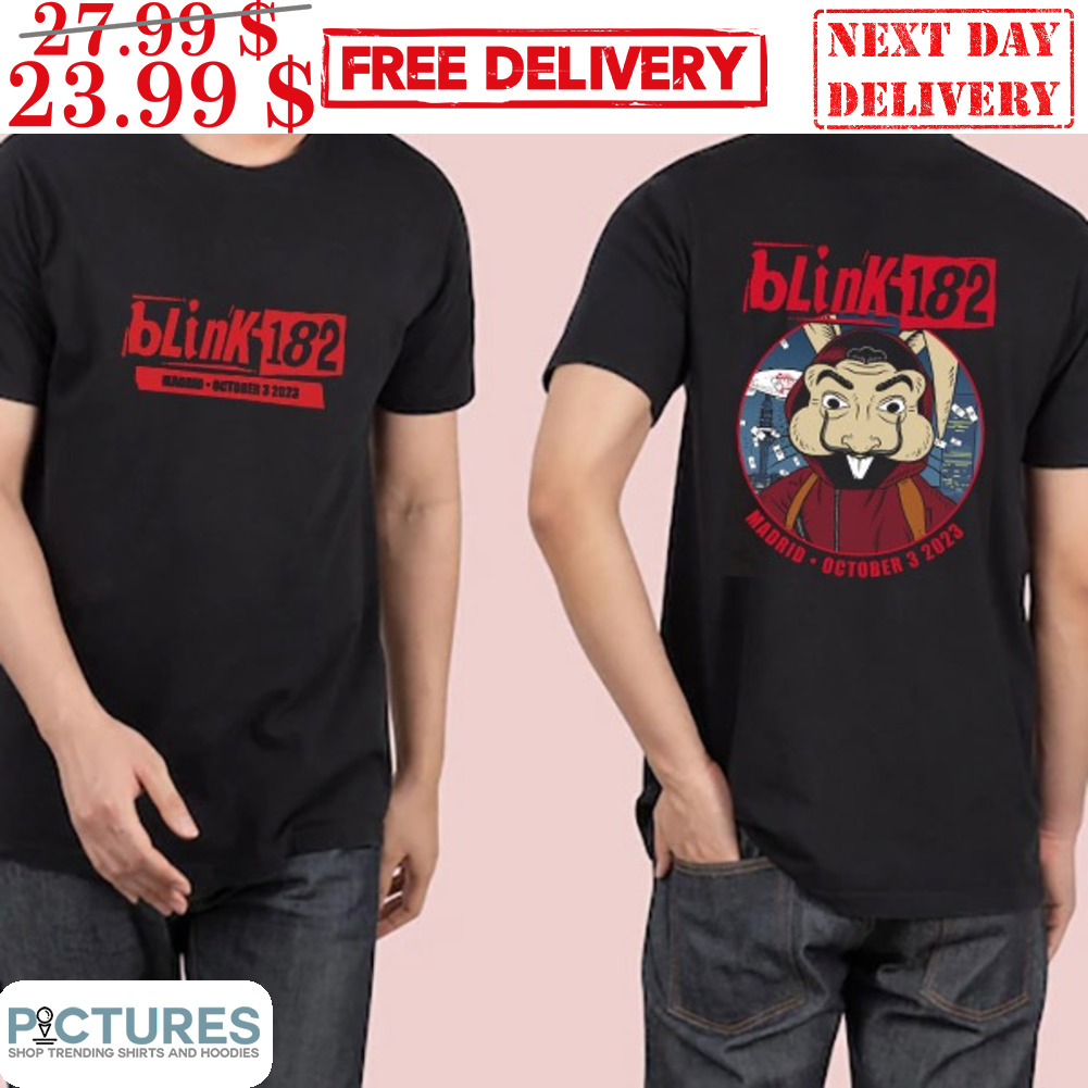 Blink-182 WiZink Center Madrid October 3 2023 Money Heist Shirt