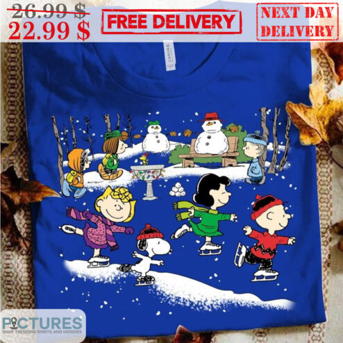 Snoopy Skating Peanuts Christmas 2023 Shirt