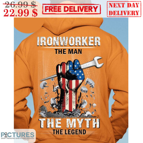 Fist Ironworker The Man TRhe Myth The Legend Vintage Shirt