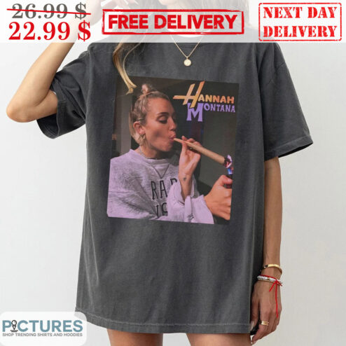 Hannah Montana Miley Cyrus Smoking Shirt