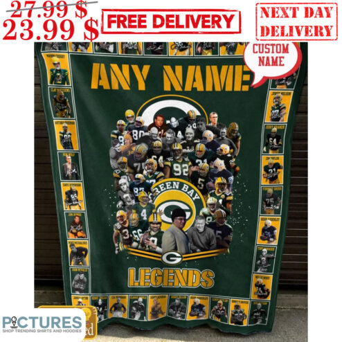 Custom Name Green Bay Packers Legends NFL Players Blanket