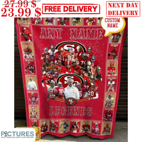 Custom Name San Francisco 49ers Players Blanket