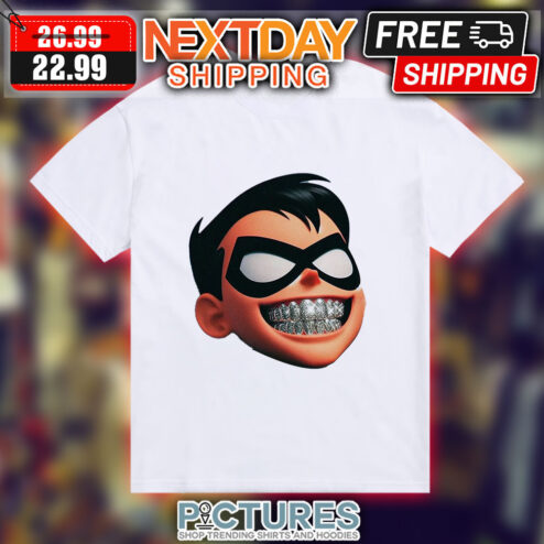 Robin Smile Grill Flexing Batman Shirt