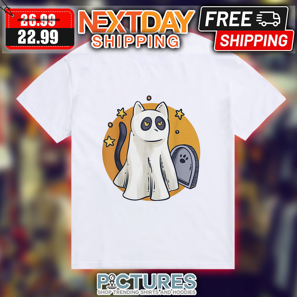 Cat Boo Ghost Moon Halloween 2023 Shirt