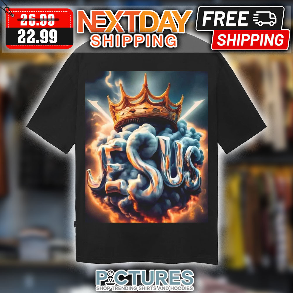 Jesus Crown Cloud Lightning AI Shirt