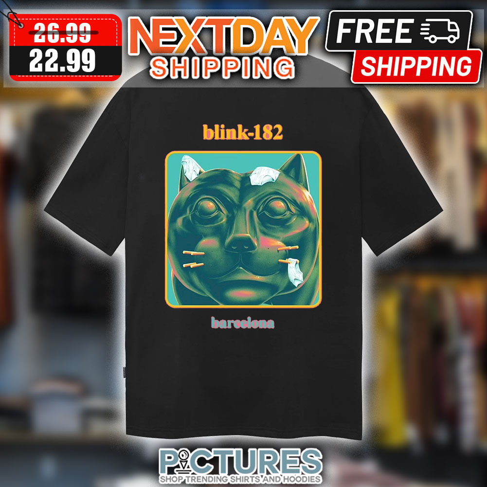 Blink-182 Barcelona Cat Rock Band Shirt