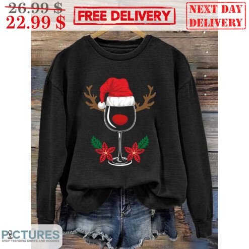 Reindeer Wine Glasses Christmas 2023 Shirt