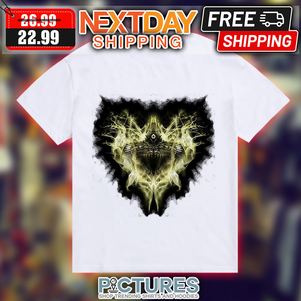 Crown Black Heart Lighting Graphic Shirt
