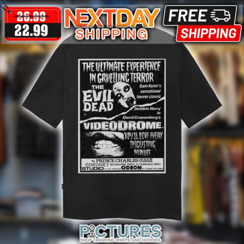 The Ultimate Experience In Gruelling Terror The Evil Dead Videodrome Shirt