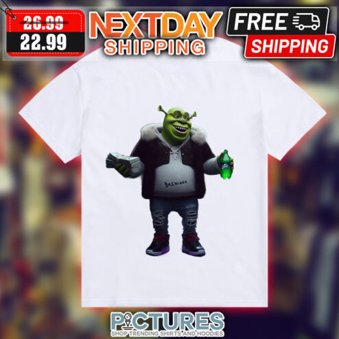 Shrek Money Sprite Baeniaga AI Hip Hop Shirt