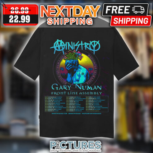 Ministry Gary Numan Front Line Assembly Albums Tour 2023 Shirt