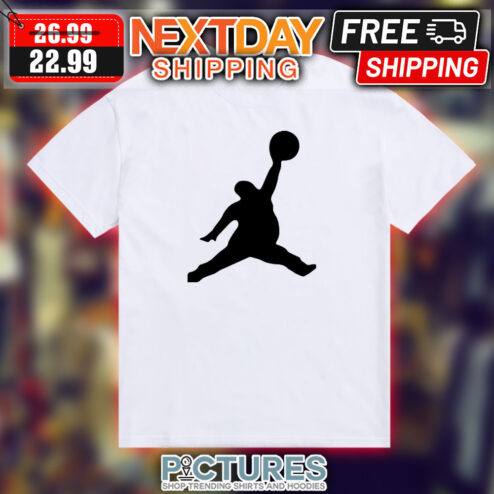 Fat Man Jump Jumpman Logo Fun Shirt