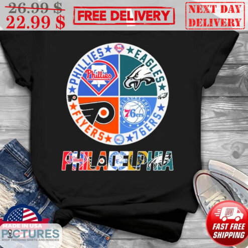 Philadelphia Phillies Eagles Flyers 76Ers Shirt