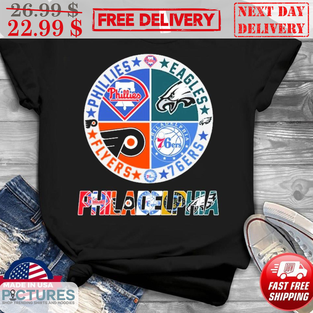 Love philadelphia eagles philadelphia 76ers philadelphia phillies  philadelphia flyers 2023 shirt, hoodie, sweater, long sleeve and tank top