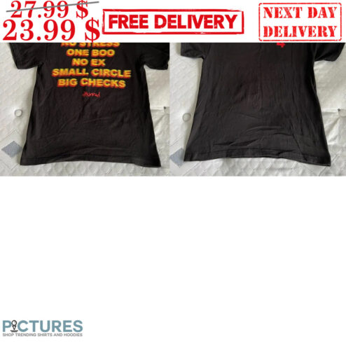 4Hunnid Good Sex No Stress One Boo No Ex Small Circle Big Checks Shirt