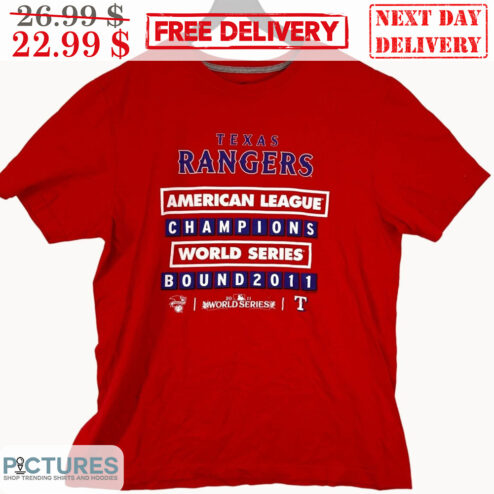 Texas Rangers American League Champions World Series Bond 2011 Shirt