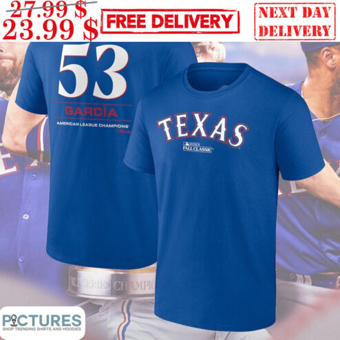 Texas Rangers 53 Garcua American League Champions SHirt