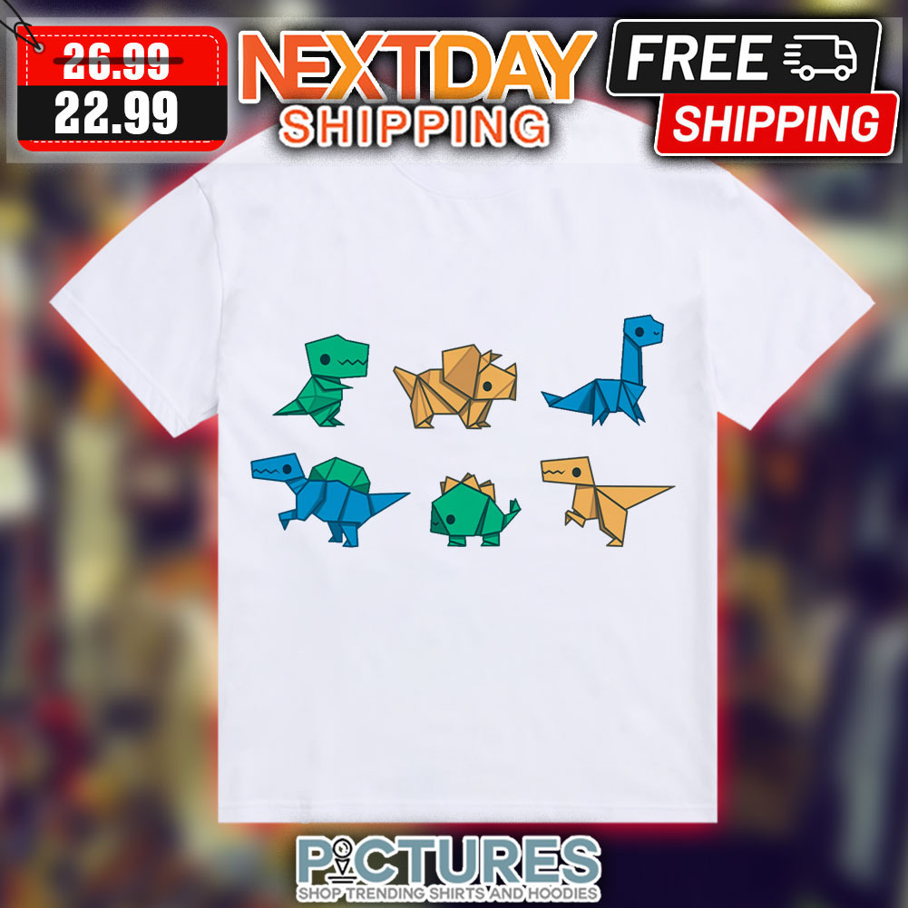 Dinosaurs Folding Paper Cute Shirt