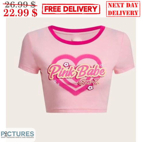 Heart Pink Babe Gen-Z Shirt
