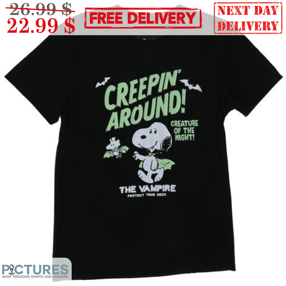 Snoopy Vampire Creepin' Around Creature Of The Night Shirt