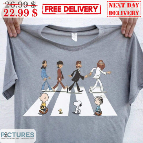 Snoopy The Beatles Abbey Road Peanuts Shirt