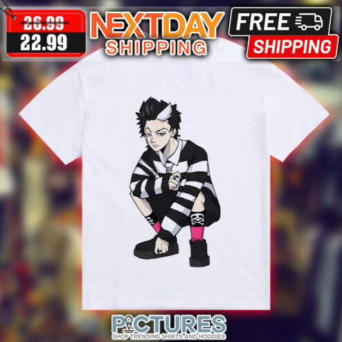 Boy Hightlight Hair Cool Horizontal Striped Long Sleeve Shirt