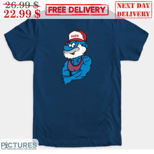 Papa Smurf Flexing Muscle Shirt