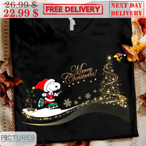 Snoopy Skiing Merry Christmas 2023 Shirt