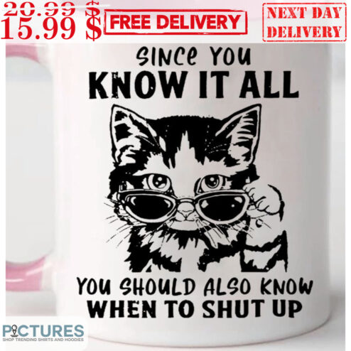Cat Since You Know It All You Should Also Know When To Shut Up Mug