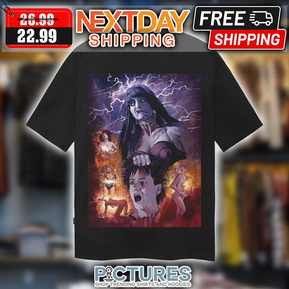 Frankenhooker Horror Art 1990 Lightning Shirt Frankenhooker Horror Art 1990 Lightning Shirt