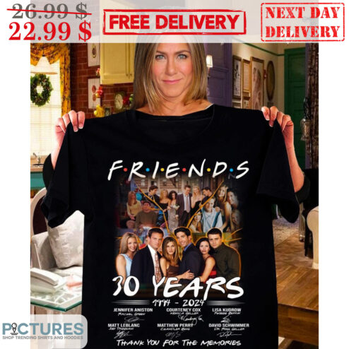 Friends 30 Years 1994-2024 Signature Thank You For The Memories Shirt