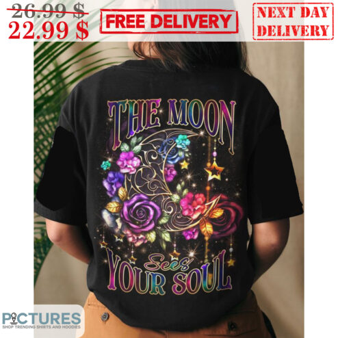 The Moon Sees Your Soul Roses Colorful Shirt