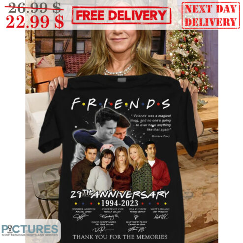 Friends 29th Anniversary 1994-2023 Signature Thank You For The Memories Shirt