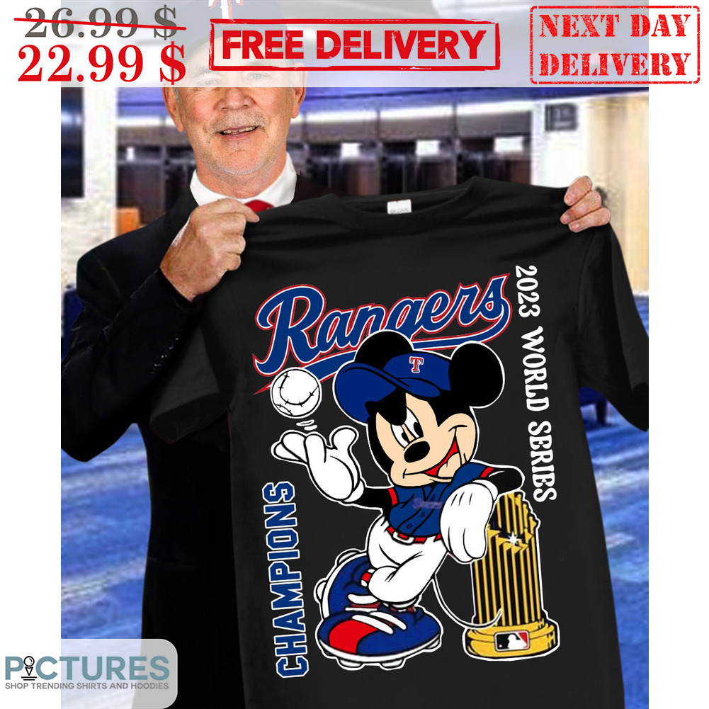 Mickey Texas Rangers Champions 2023 World Series MLB Shirt