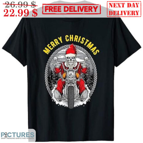 Santa Biker Merry Christmas Shirt