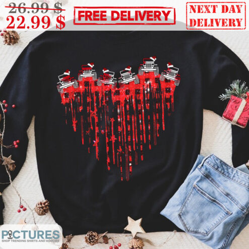 Truck Heart Merry Christmas Shirt