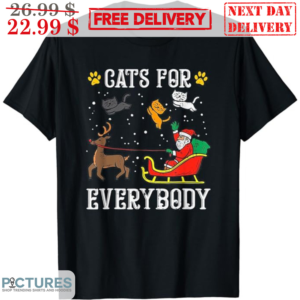 Cats For Everybody Santa Reindeer Christmas Shirt