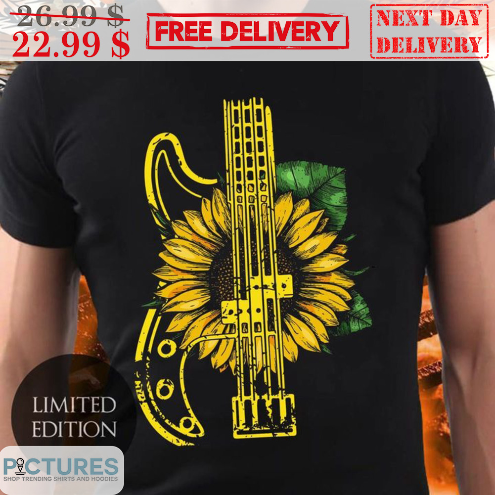 Rock Guitar Sunflower Vintage Shirt