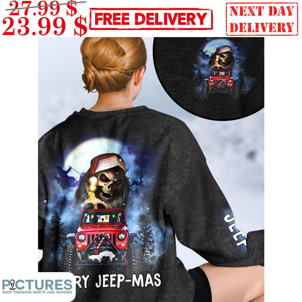 Skull Merry Jeep-Mas Christmas Shirt