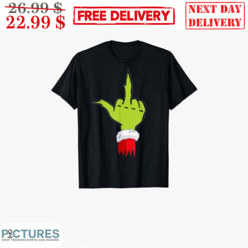 The Grinch Fuck Middle Finger Fun Christmas Shirt