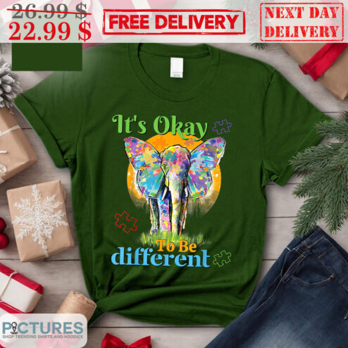 Autism Elephant It's Okay To Be Different Shirt