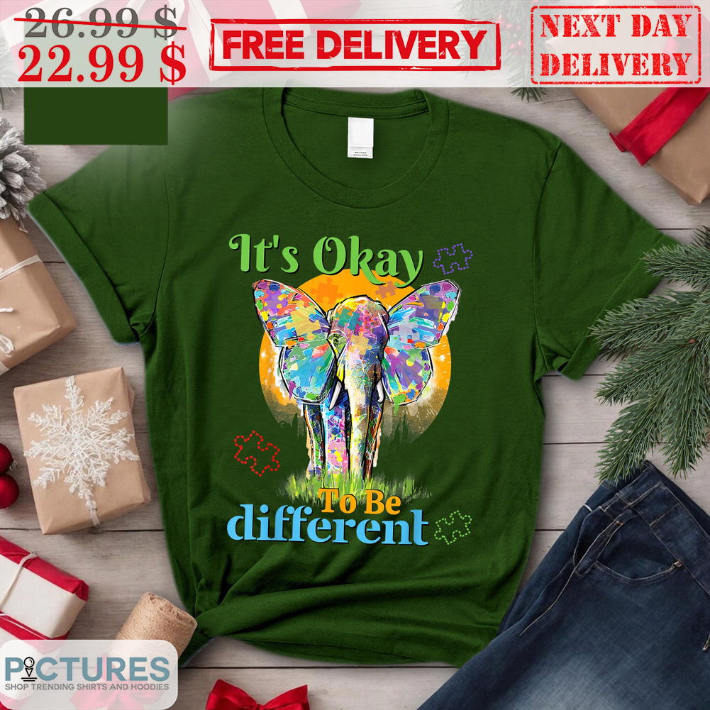 Autism Elephant It's Okay To Be Different Shirt
