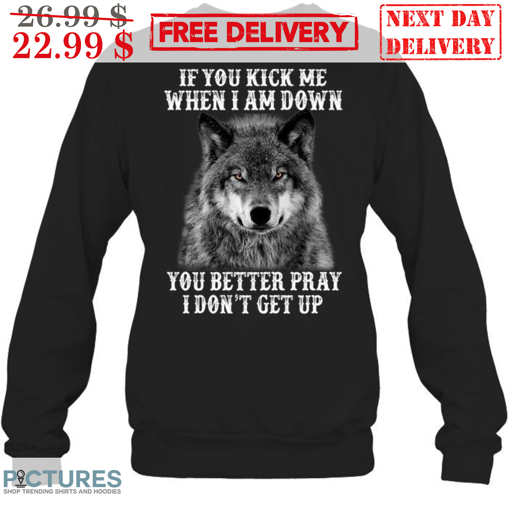 Wolf If You Kick Me When I Am Down You Better Pray I Don't Get Up Shirt