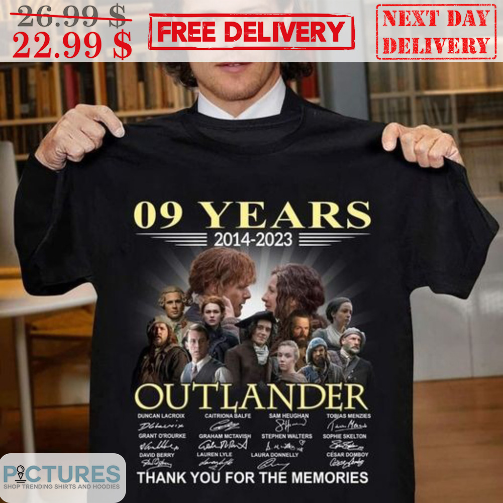 9 Years 2014-2023 Outlander Thank You For The Memories Signature Shirt