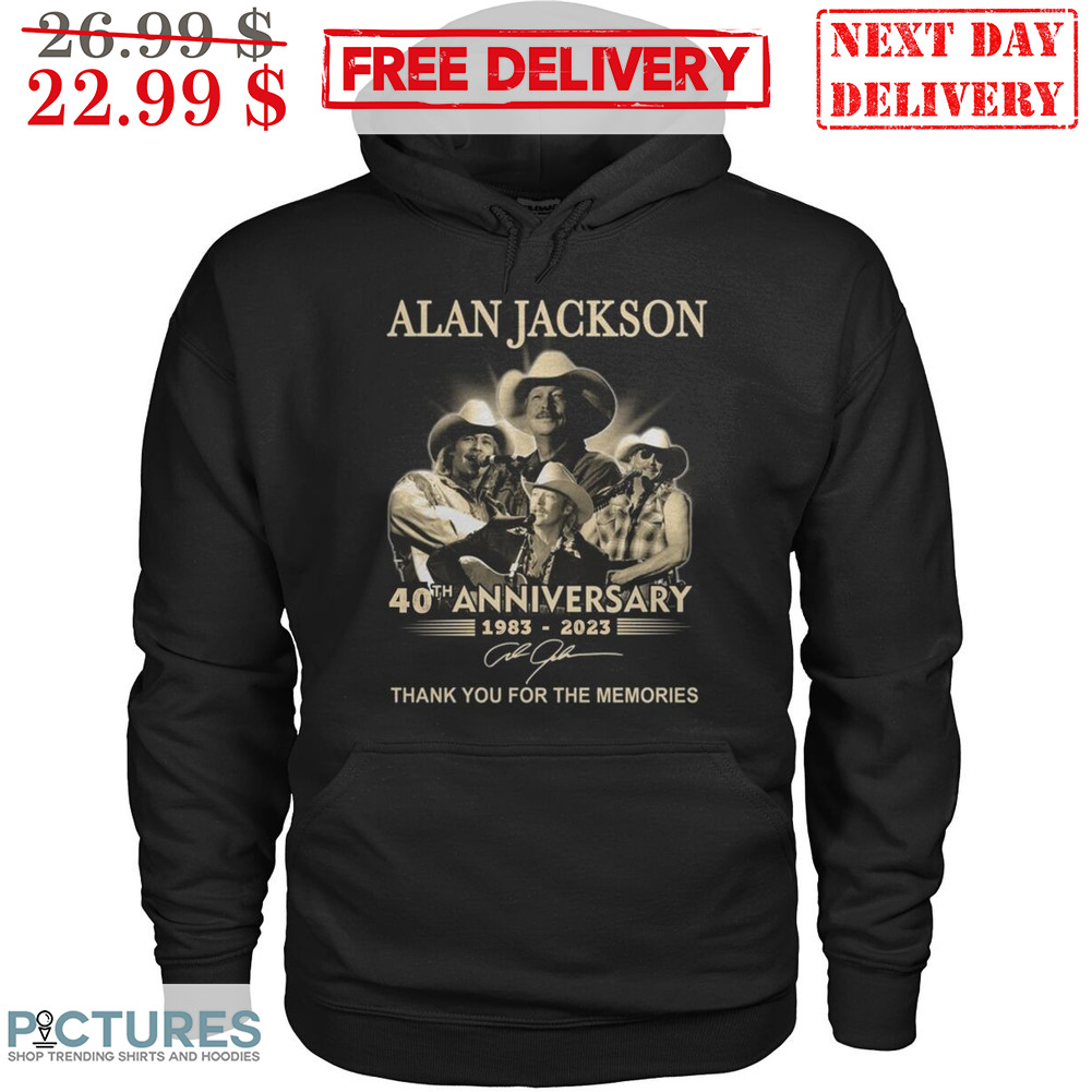 Alan Jackson 40th Anniversary 1983-2023 Signature Thank You For The Memories Shirt