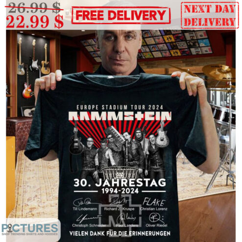Rammstein Europe Stadium Tour 2024 30 Jahrestag 194-2024 Signature Shirt